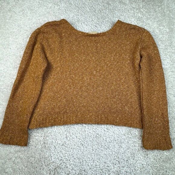 Ganni Wool Blend Golden Mustard Knit Sweater - Picture 2 of 7